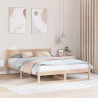 Ramka łóżka Naturalny 160 x 200 cm Lite drewno sosnowe