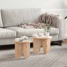 Stolik kawowy 2 pcs Naturalny Lite drewno sosnowe