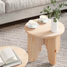 Stolik kawowy 2 pcs Naturalny Lite drewno sosnowe