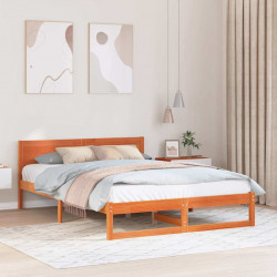 Ramka łóżka Woskowy Brąz 160 x 200 cm Lite drewno sosnowe