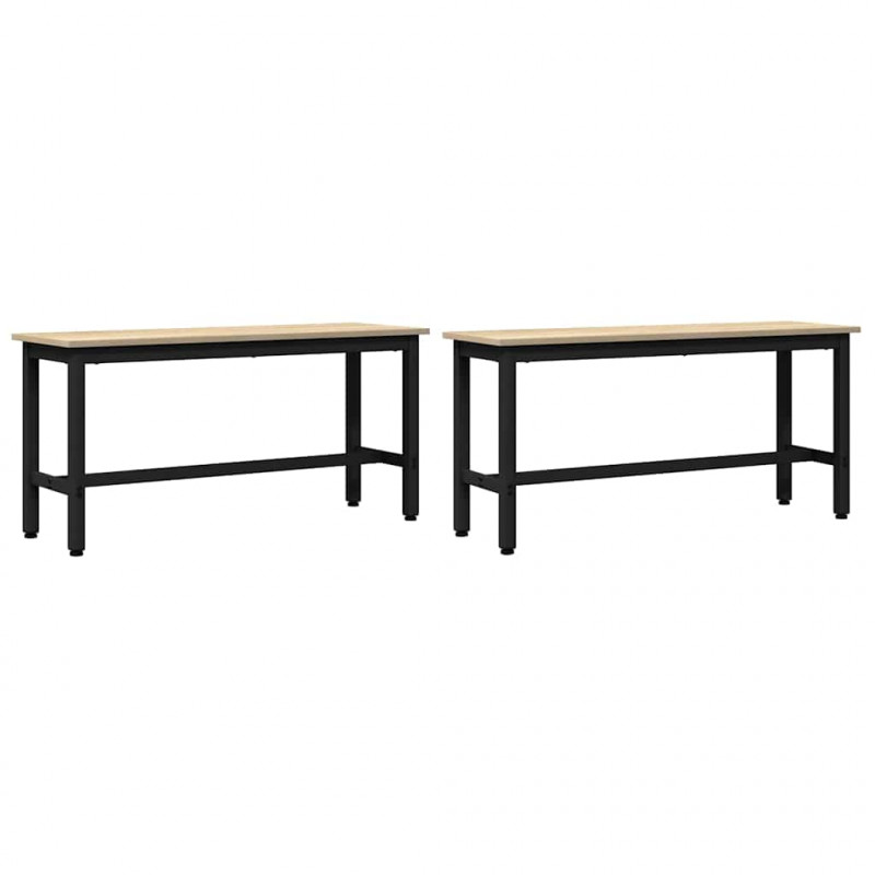 Ławka jadalniana 2 pcs Dąb Sonoma 100 x 32,5 x 48,5 cm