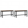 Ławka jadalniana 2 pcs Dąb wędzony 100 x 32,5 x 48,5 cm