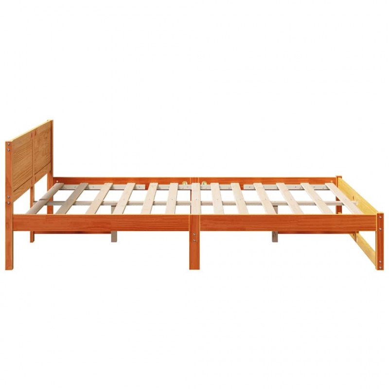 Ramka łóżka Woskowy Brąz 150 x 200 cm Lite drewno sosnowe