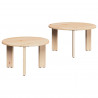 Stolik kawowy 2 pcs Naturalny Lite drewno sosnowe