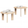 Stolik kawowy 2 pcs Naturalny Lite drewno sosnowe