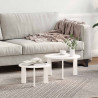 Stolik kawowy 2 pcs Biały Lite drewno sosnowe