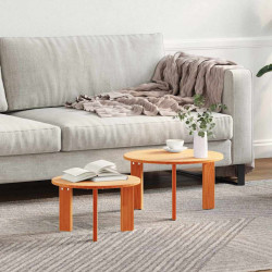 Stolik kawowy 2 pcs Woskowy Brąz Lite drewno sosnowe