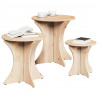 Stolik kawowy 3 pcs Naturalny