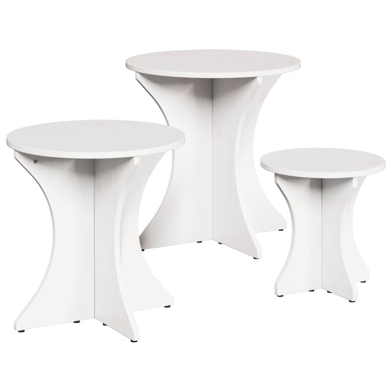 Stolik kawowy 3 pcs Biały
