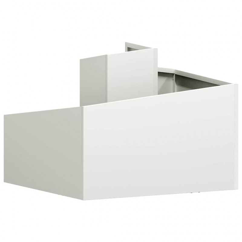 Doniczka ogrodowa Biały 60 x 60 x 50 cm Stal zimnogięta