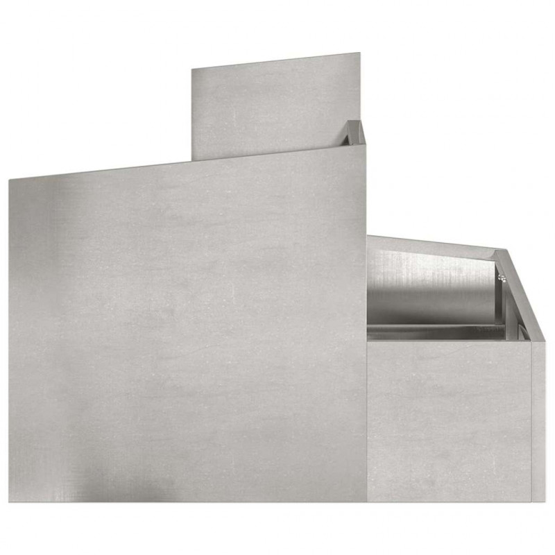 Doniczka ogrodowa Srebrny 60 x 60 x 50 cm Stal nierdzewna