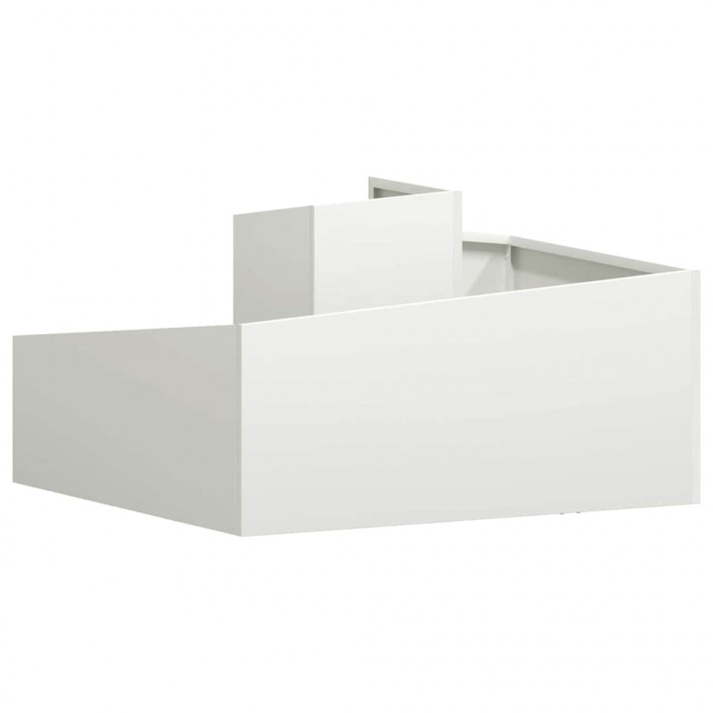 Doniczka ogrodowa Biały 80 x 80 x 50 cm Stal zimnogięta