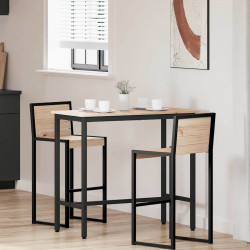 stół Naturalny 100 x 50 x 91 cm Drewno inżynieryjne i stal