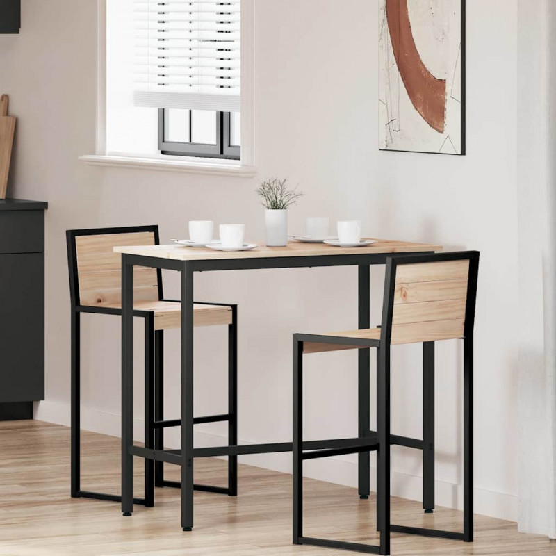 stół Naturalny 100 x 50 x 91 cm Drewno inżynieryjne i stal