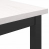 stół Biały 100 x 50 x 91 cm Drewno inżynieryjne i stal