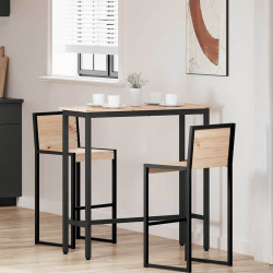 stół Naturalny 100 x 40 x 101 cm Drewno inżynieryjne i stal