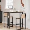 stół Naturalny 100 x 40 x 101 cm Drewno inżynieryjne i stal