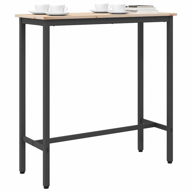 stół Naturalny 100 x 40 x 101 cm Drewno inżynieryjne i stal