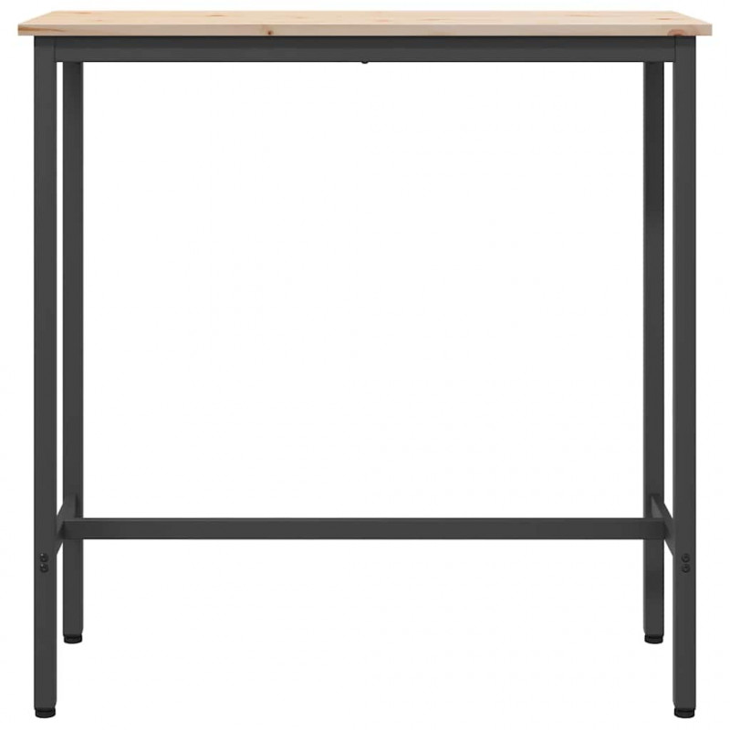 stół Naturalny 100 x 40 x 101 cm Drewno inżynieryjne i stal