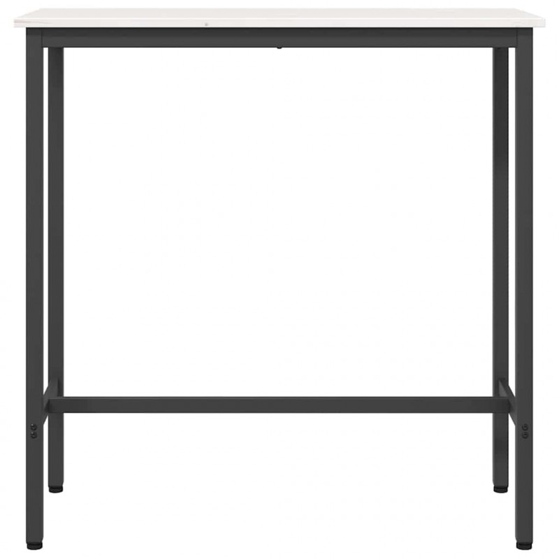 stół Biały 100 x 40 x 101 cm Drewno inżynieryjne i stal