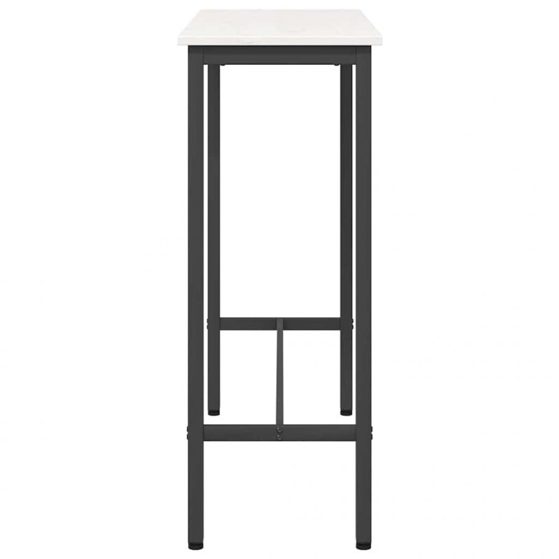 stół Biały 100 x 40 x 101 cm Drewno inżynieryjne i stal