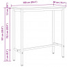 stół Biały 100 x 40 x 101 cm Drewno inżynieryjne i stal