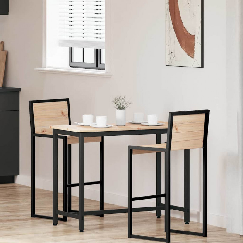 stół Naturalny 100 x 50 x 77 cm Drewno inżynieryjne i stal