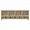Wieszak na płaszcze montowany na ścianie z półką dąb sonoma