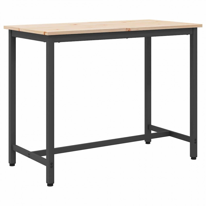 stół Naturalny 100 x 50 x 77 cm Drewno inżynieryjne i stal
