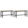 Ławki do jadalni 2 pcs Naturalny 100 x 32,5 x 49 cm