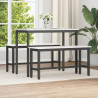 Ławka jadalniana 2 pcs Biały 100 x 32,5 x 49 cm