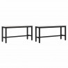 Ławka jadalniana 2 pcs Biały 100 x 32,5 x 49 cm