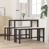 Ławka jadalniana 2 pcs Biały 100 x 32,5 x 49 cm