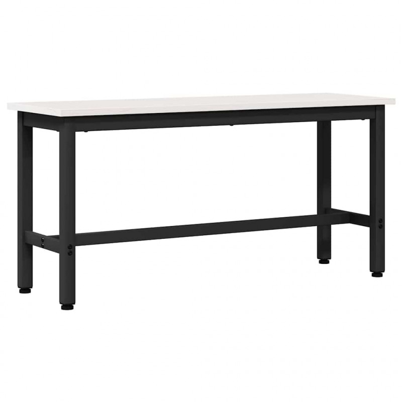 Ławka jadalniana 2 pcs Biały 100 x 32,5 x 49 cm