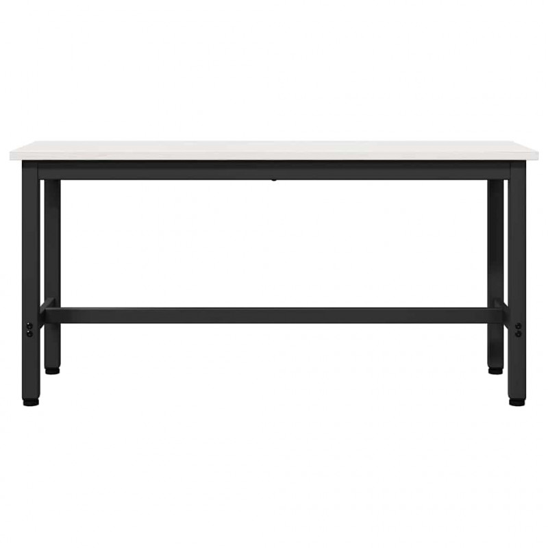 Ławka jadalniana 2 pcs Biały 100 x 32,5 x 49 cm