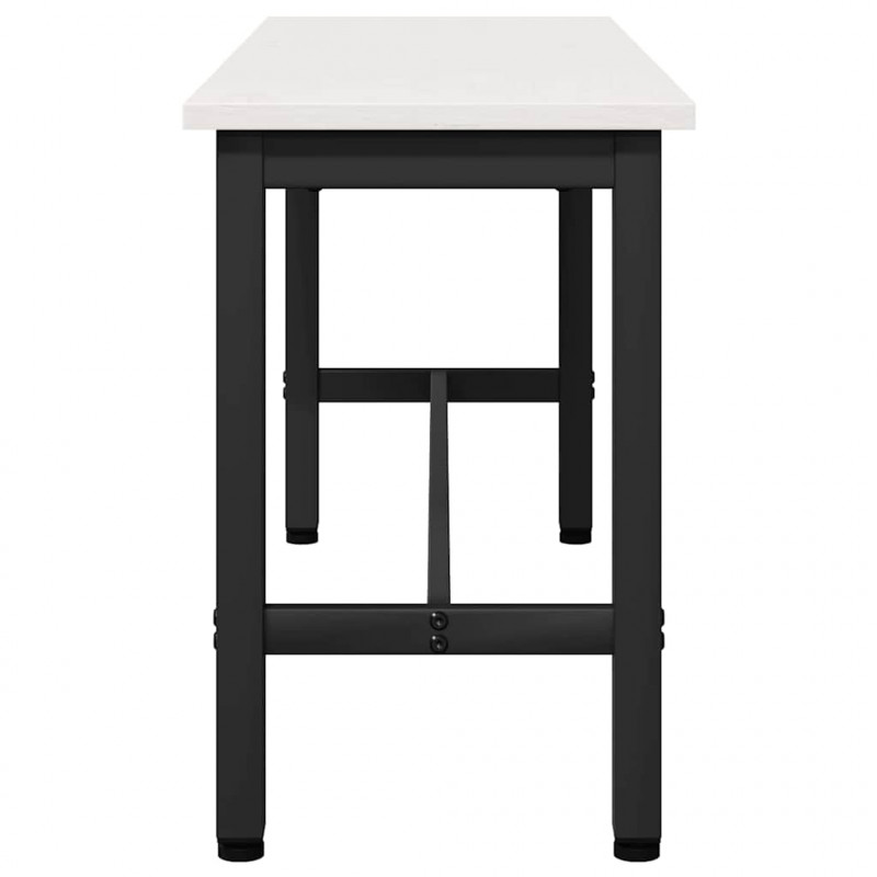 Ławka jadalniana 2 pcs Biały 100 x 32,5 x 49 cm