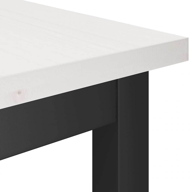 Ławka jadalniana 2 pcs Biały 100 x 32,5 x 49 cm