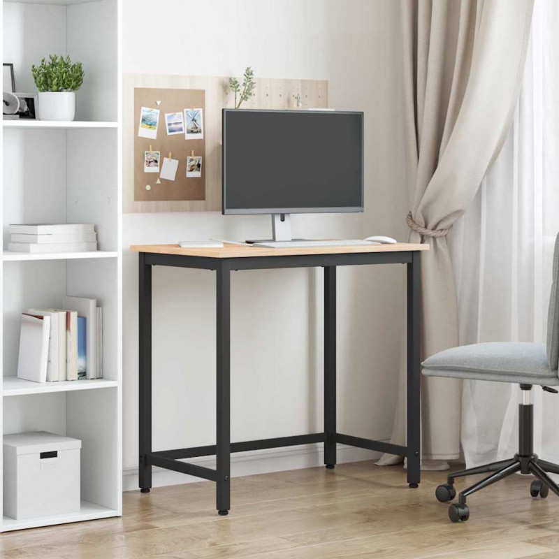 stół Naturalny 80 x 50 x 77 cm Drewno inżynieryjne i stal