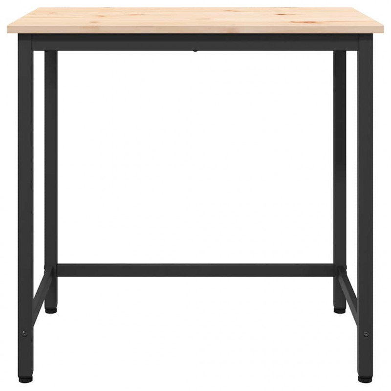 stół Naturalny 80 x 50 x 77 cm Drewno inżynieryjne i stal