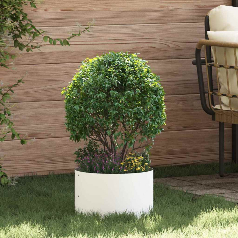 Pierścień doniczki 5 pcs Biały 30 x 30 x 20 cm Stal zimnogięta