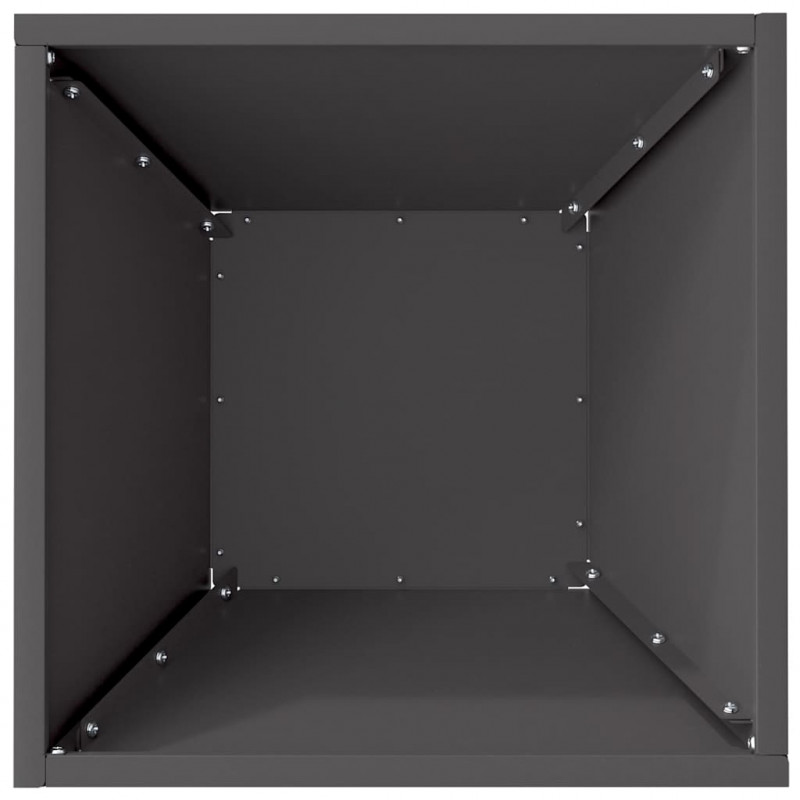 Doniczka ogrodowa 5 pcs Czarny 35 x 35 x 15 cm Stal zimnogięta