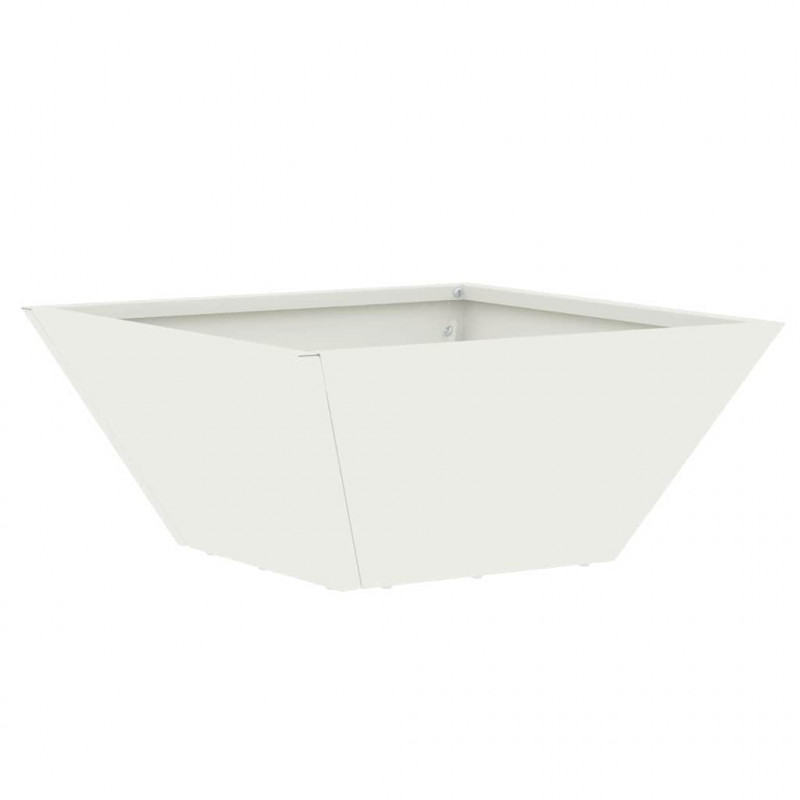 Doniczka ogrodowa 5 pcs Biały 35 x 35 x 15 cm Stal zimnogięta
