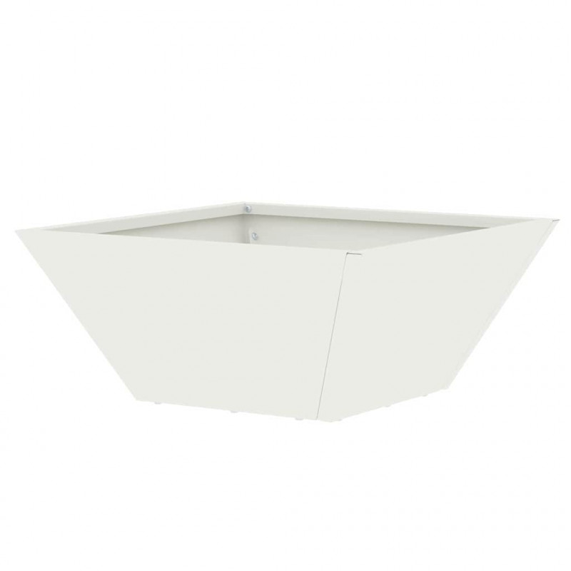 Doniczka ogrodowa 5 pcs Biały 35 x 35 x 15 cm Stal zimnogięta