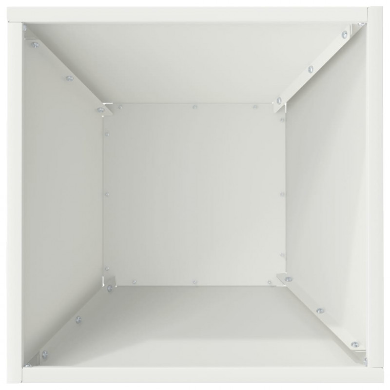 Doniczka ogrodowa 5 pcs Biały 35 x 35 x 15 cm Stal zimnogięta