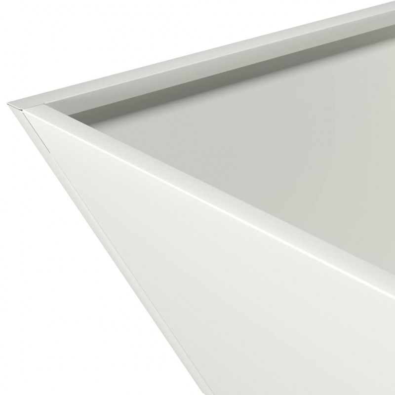 Doniczka ogrodowa 5 pcs Biały 35 x 35 x 15 cm Stal zimnogięta