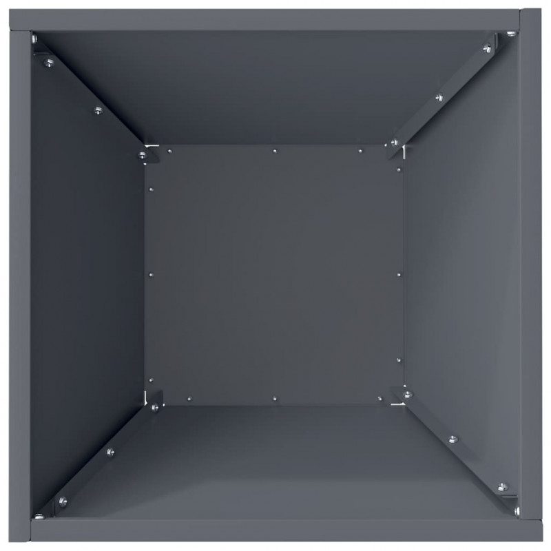 Doniczka ogrodowa Antracyt 35 x 35 x 15 cm Stal zimnogięta