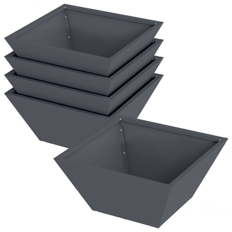 Doniczka ogrodowa 5 pcs Antracyt 35 x 35 x 15 cm