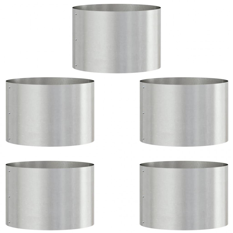 Pierścień doniczki 5 pcs Srebrny 30 x 30 x 20 cm