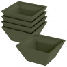Doniczka ogrodowa 5 pcs Zielony oliwkowy 35 x 35 x 15 cm