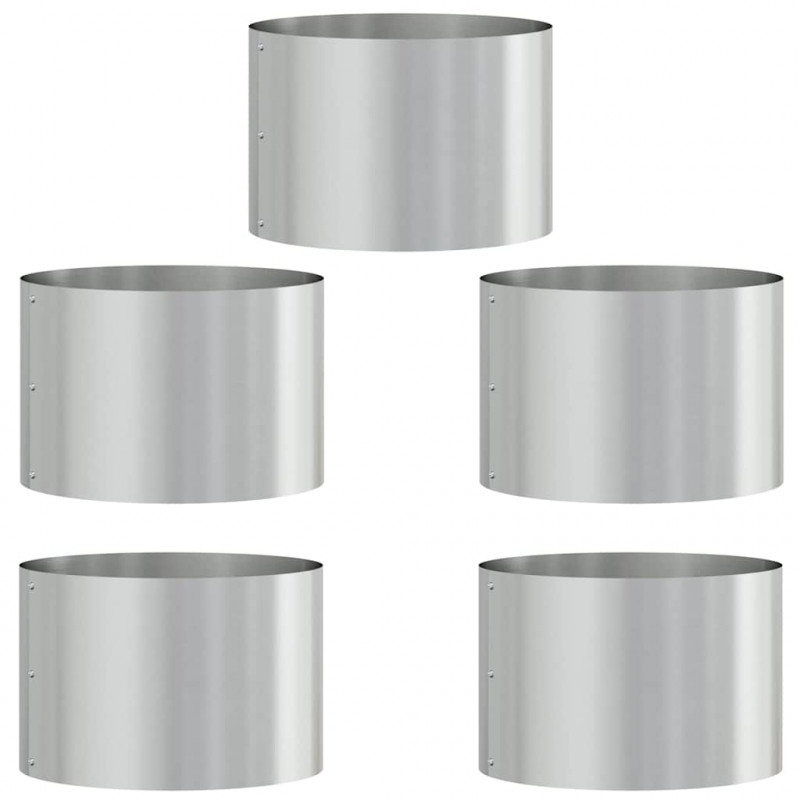 Pierścień doniczki 5 pcs Srebrny 30 x 30 x 20 cm